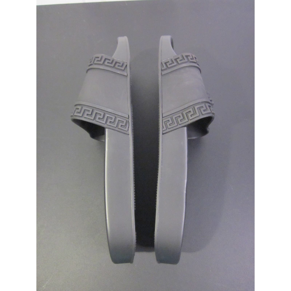 Versace Palazzo pool slide black slide rubber NWOT IT 41 - Picture 13 of 14